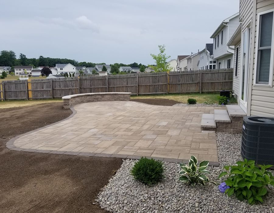 Paver patio installation